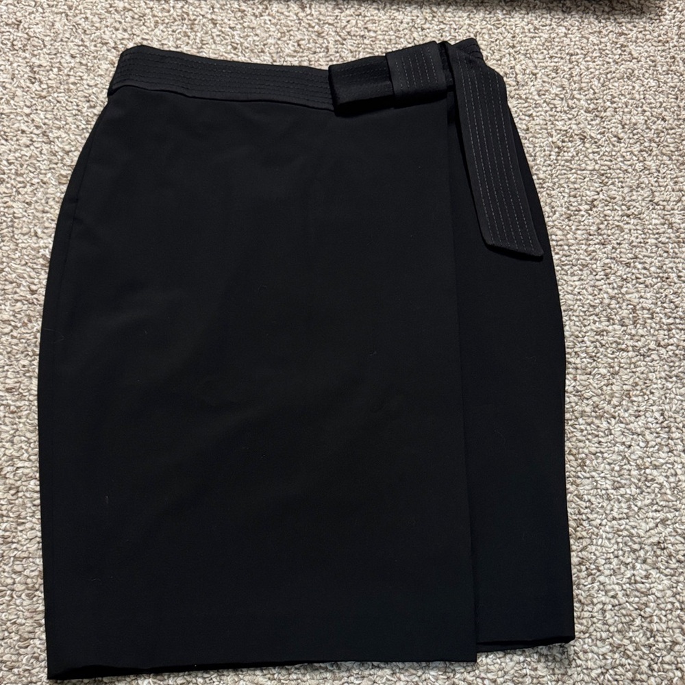 Ann Taylor Black Pencil Skirt with Belt